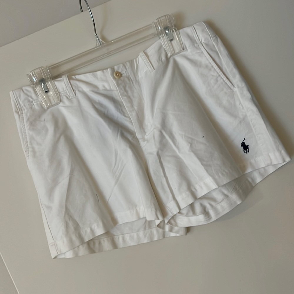 Ralph Lauren 100 percent cotton women’s white classic shorts